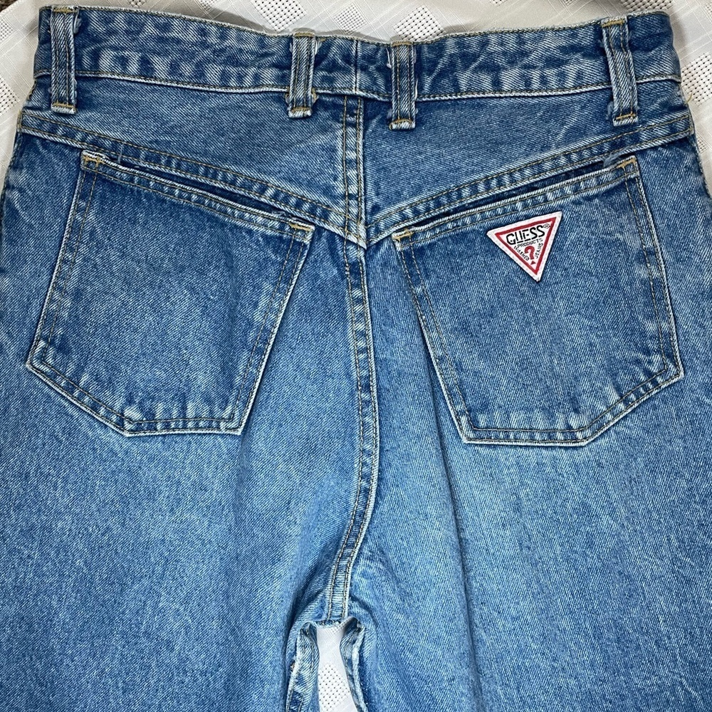 Vintage GUESS Georges Marciano High Waist Jeans w/ Ankle Zippers Sz 30 USA Made - Picture 9 of 16